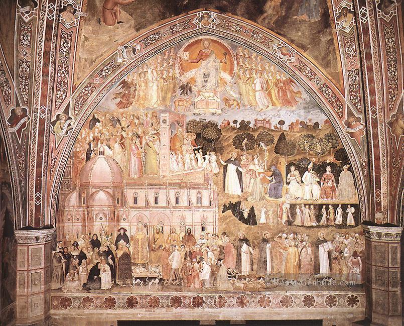 Die Kirche Militant Und Triumphal 1365 Quattrocento Maler Andrea da Firenze Ölgemälde